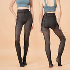 Fleece Lined Thermal Tights High Waist Pantyhose