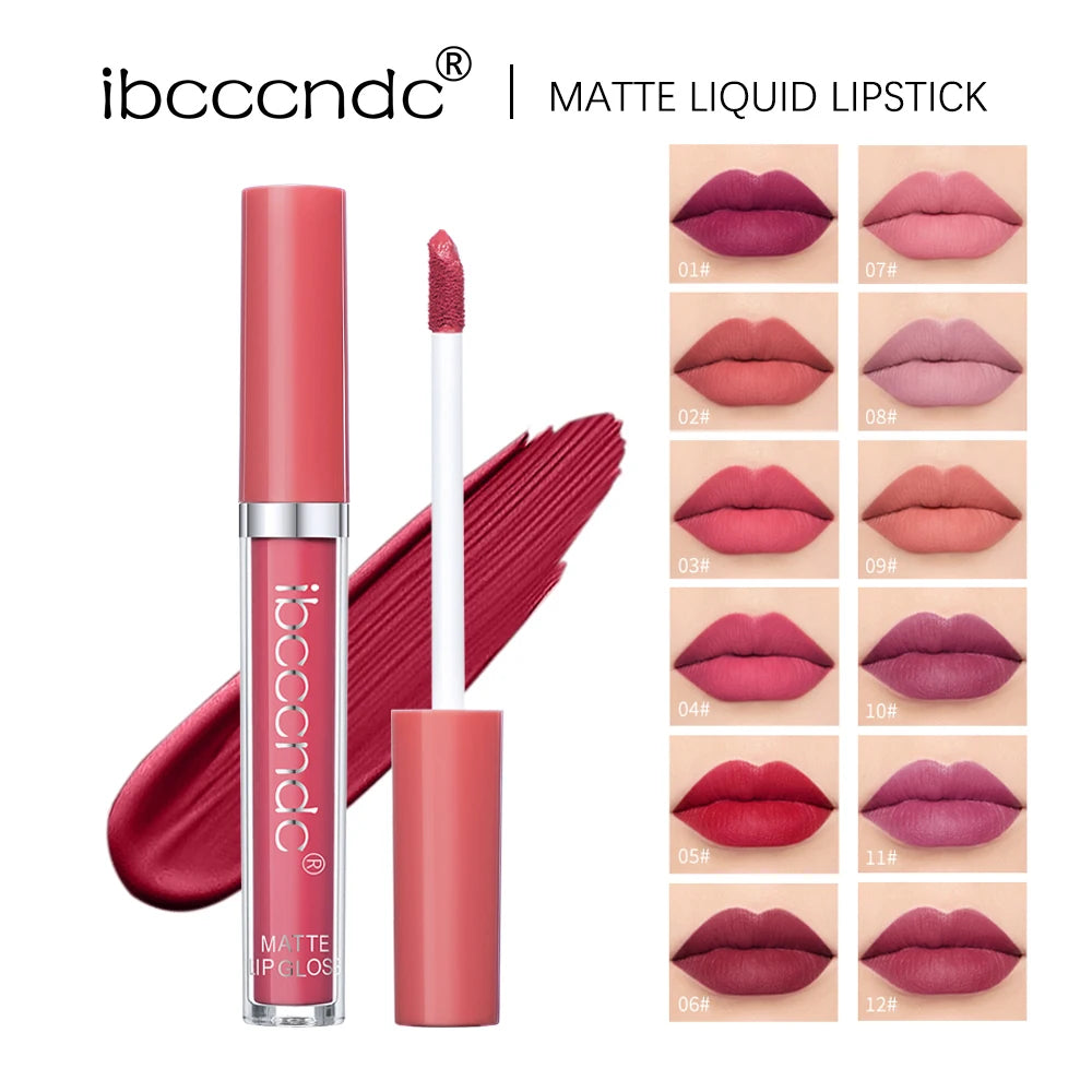 Matte Velvet Liquid Lipstick Waterproof Long Lasting Lip Glaze