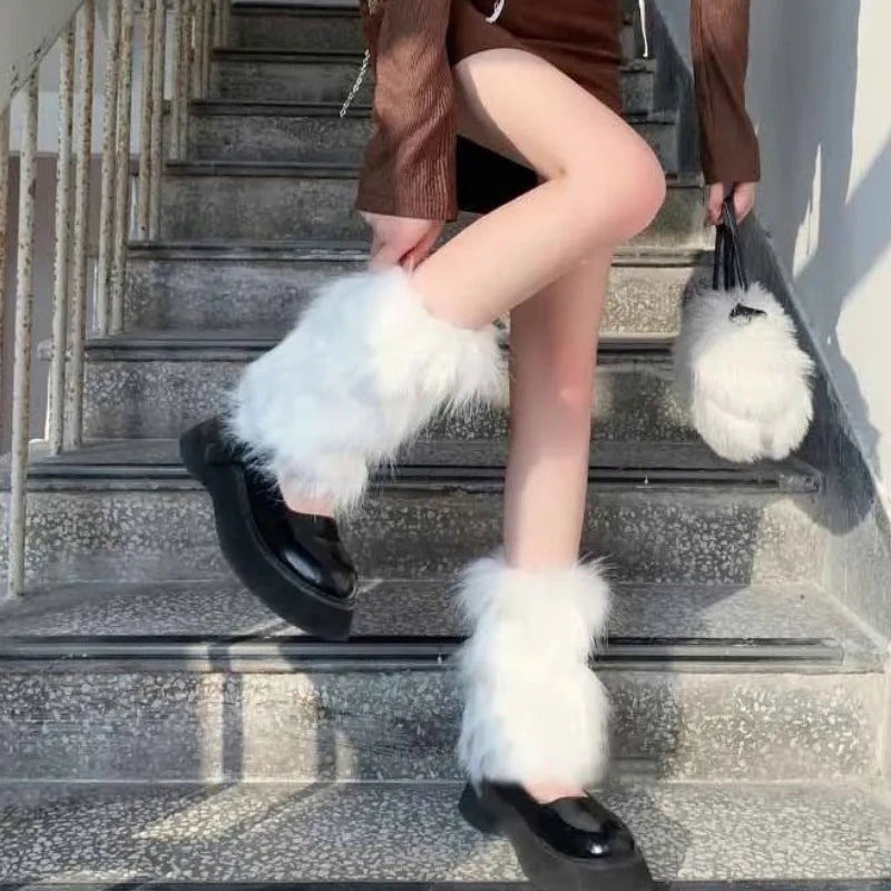 Polyester Knit Leg Warmers Women Fashion Foot Covers