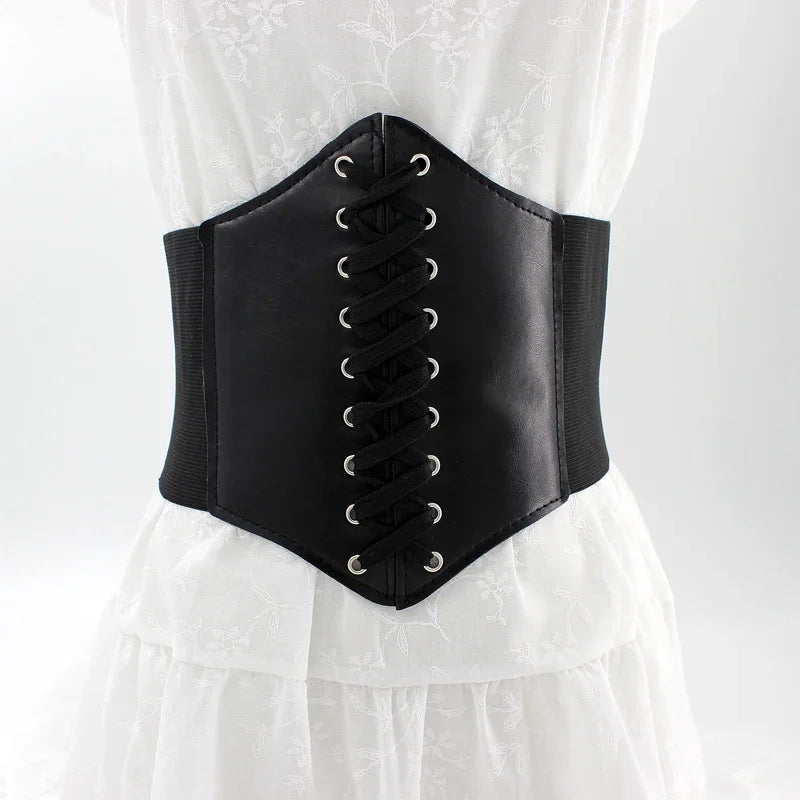 Synthetic Leather Waist Cincher Corset Belt