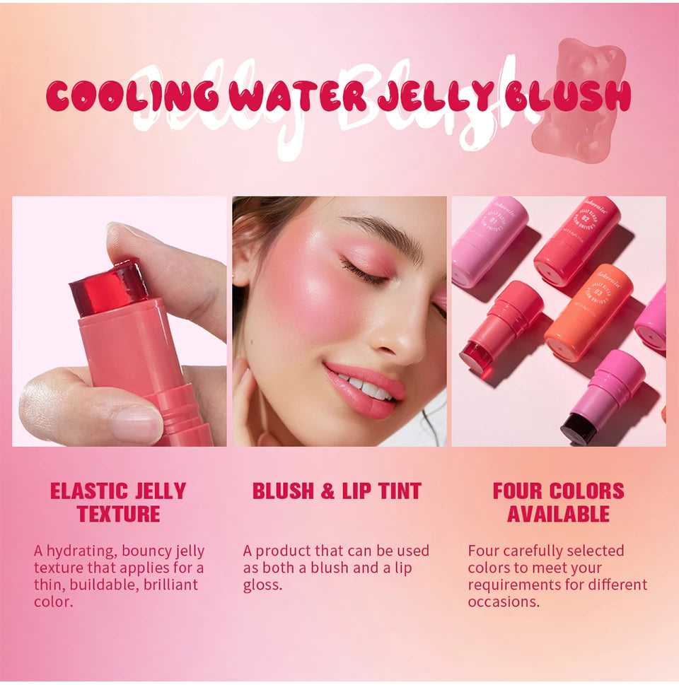 Cooling Water Jelly Tint Blush Stick for Lips and Cheeks - 8