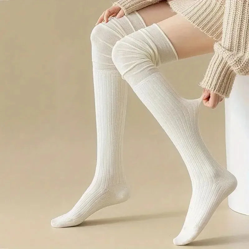 Polyester Elastane Knee High Socks for Women