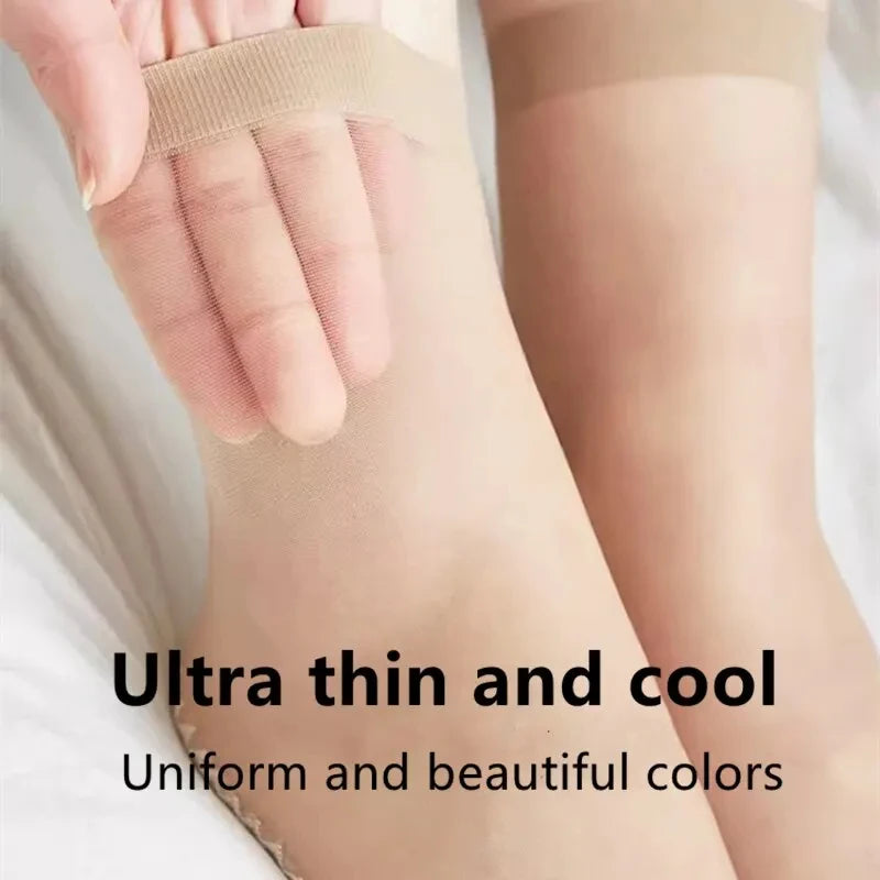 Womens Polyester Nylon Anti Slip Casual Socks