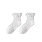 Polyester Lace Ruffle Lolita Socks Mid Tube Casual Wear