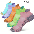 5 Pairs Polyester Spandex Low Tube Ankle Socks