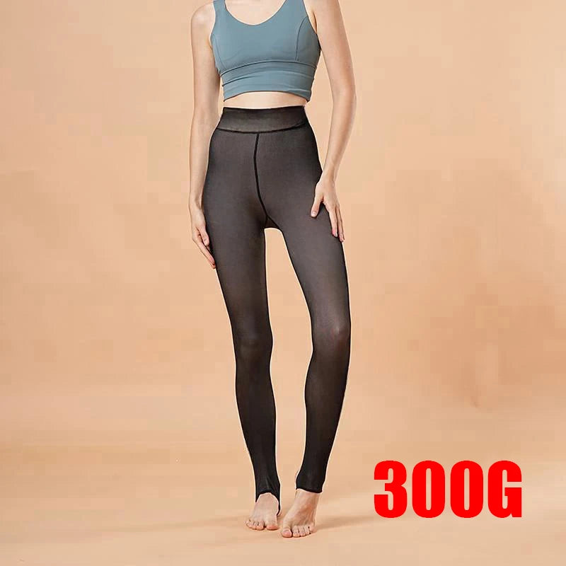 Fleece Lined Nylon Elastane Winter Tights