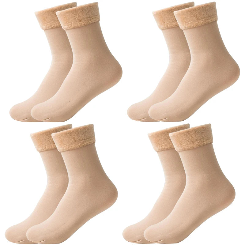 Polyester Fleece Lined Winter Socks - 24
