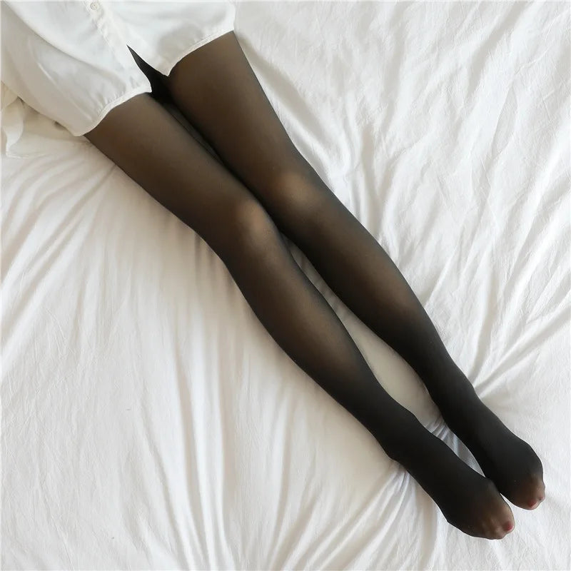 Polyester Elastane Fleece Lined Winter Tights
