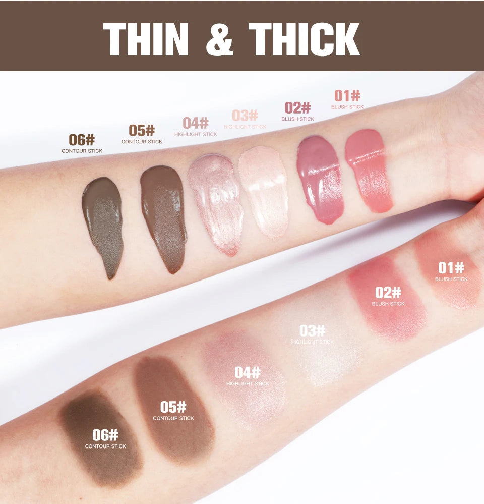 Liquid Face Contour Highlighter and Blush Wand Makeup Applicator