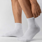Polyester Blend Crew Socks Breathable Athletic Footwear