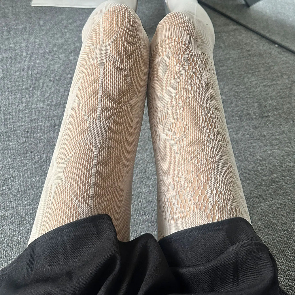 Nylon Lace Star Pattern Pantyhose Mesh Tights
