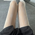 Nylon Lace Star Pattern Pantyhose Mesh Tights