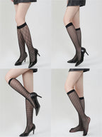 Nylon Mesh Fishnet Knee High Socks