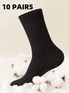 Polyester Elastane Crew Socks Ten Pack
