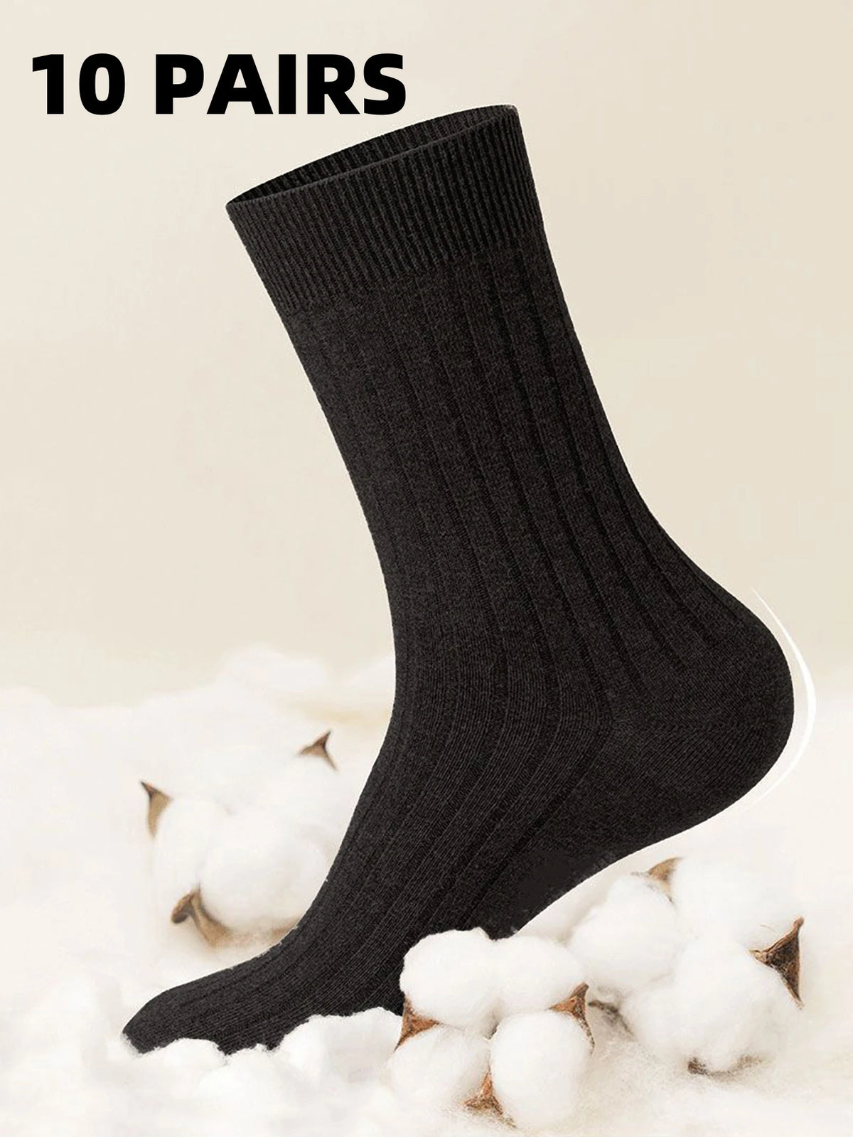 Polyester Elastane Crew Socks Ten Pack