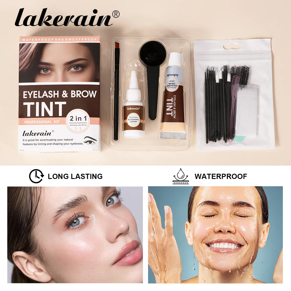 Eyelash and Eyebrow Tinting Kit Waterproof Cosmetic Dye