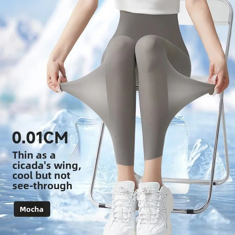 Nylon Elastane Seamless Ice Silk Pantyhose Tights - 14