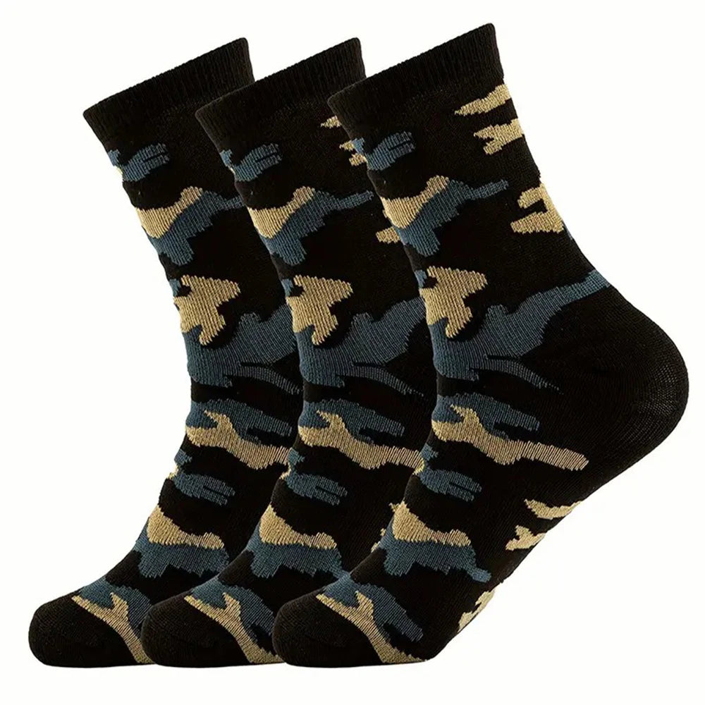 Polyester Elastane Camouflage Crew Socks - 8