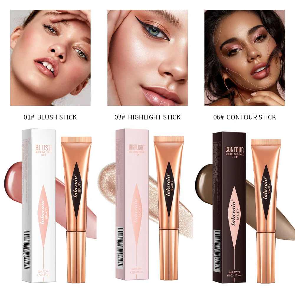 Liquid Face Contour Highlighter and Blush Wand Makeup Applicator