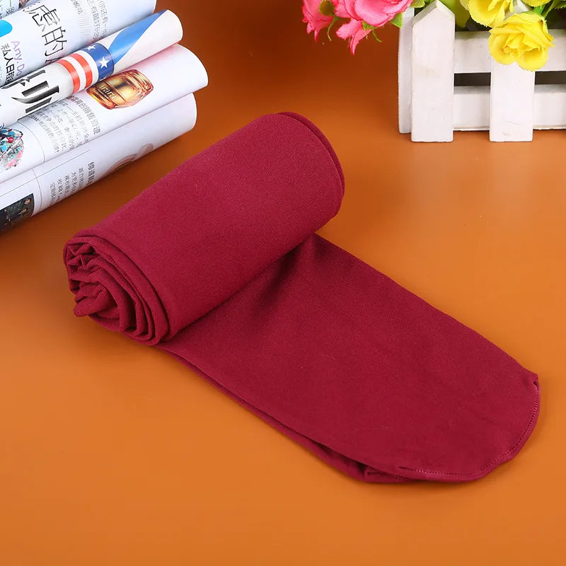 Seamless Nylon Polyester Candy Color Elastic Tights