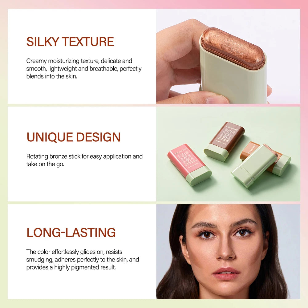 Cream Bronzer and Highlighter Multi Use Face and Body Makeup Stick