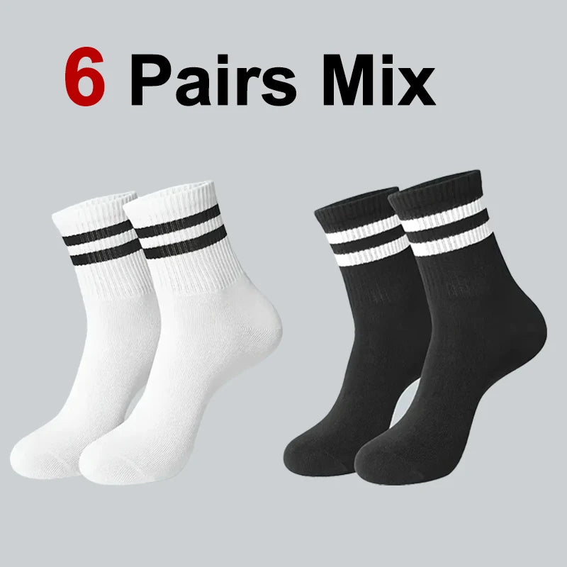 Polyester Elastane Casual Crew Socks Breathable Sweat Absorbing