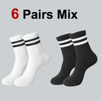 Polyester Elastane Casual Crew Socks Breathable Sweat Absorbing