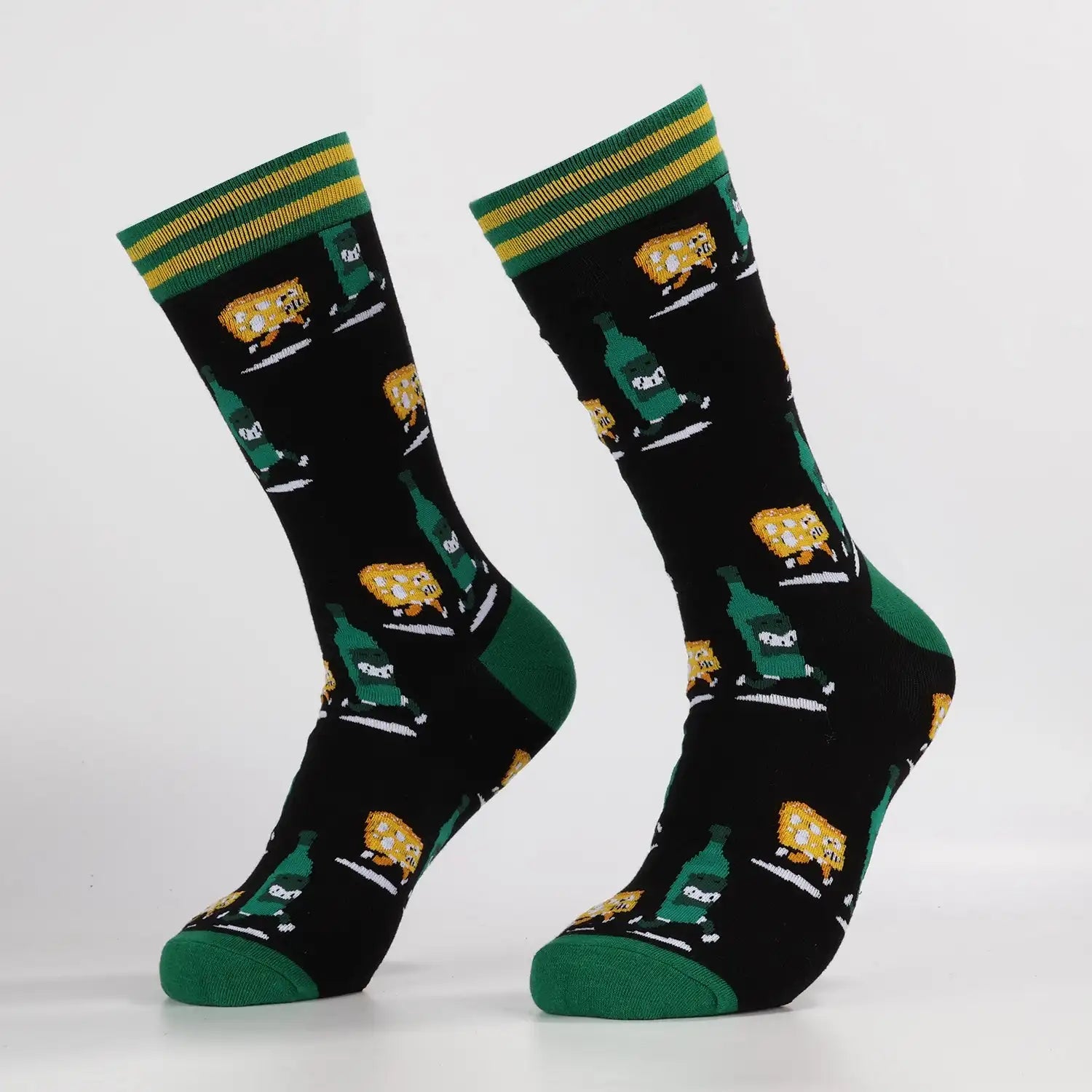 Cotton Blend Novelty Crew Socks - 4