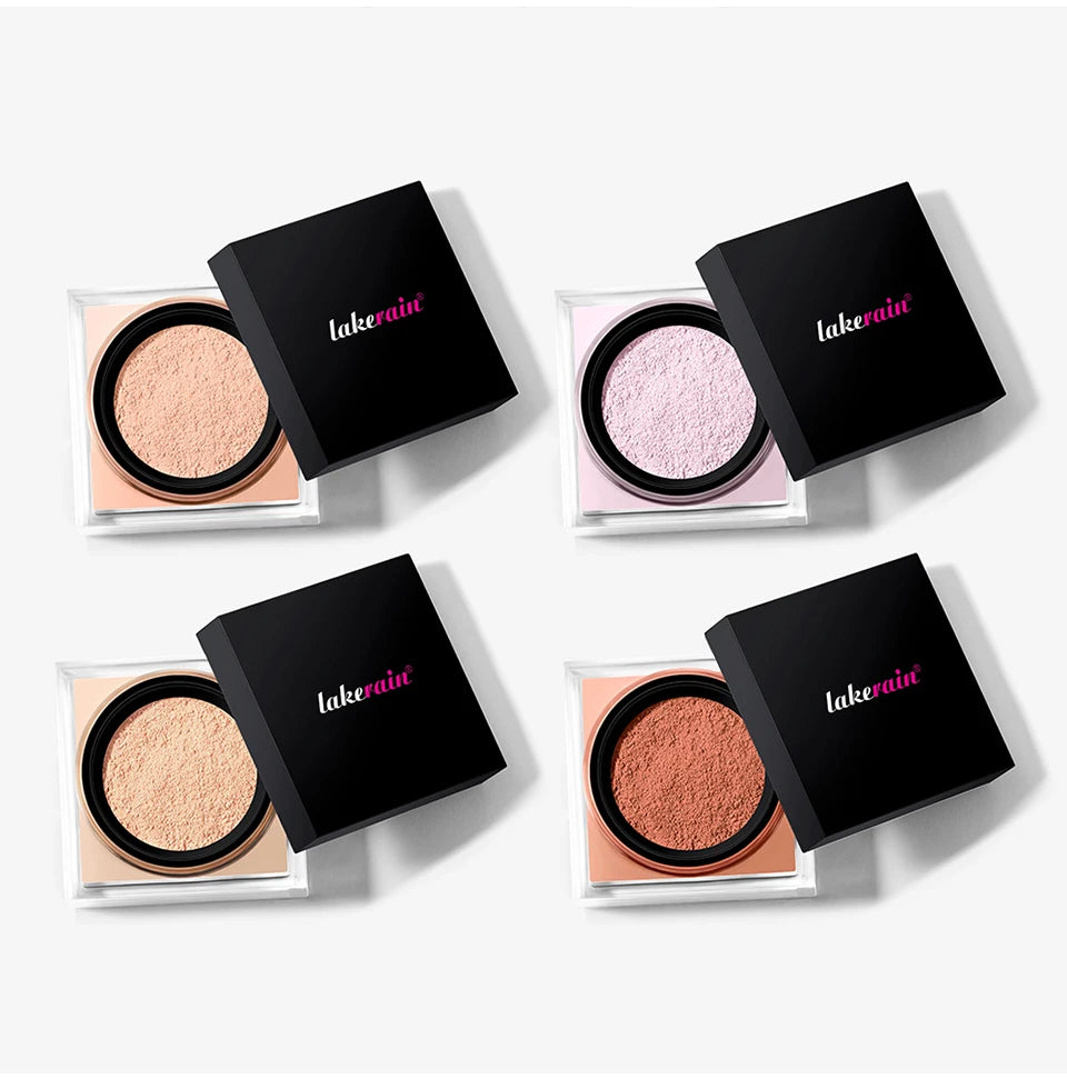 Matte Finish Loose Setting Powder Makeup With Puff