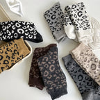 Thick Wool Leopard Print Thermal Socks for Women