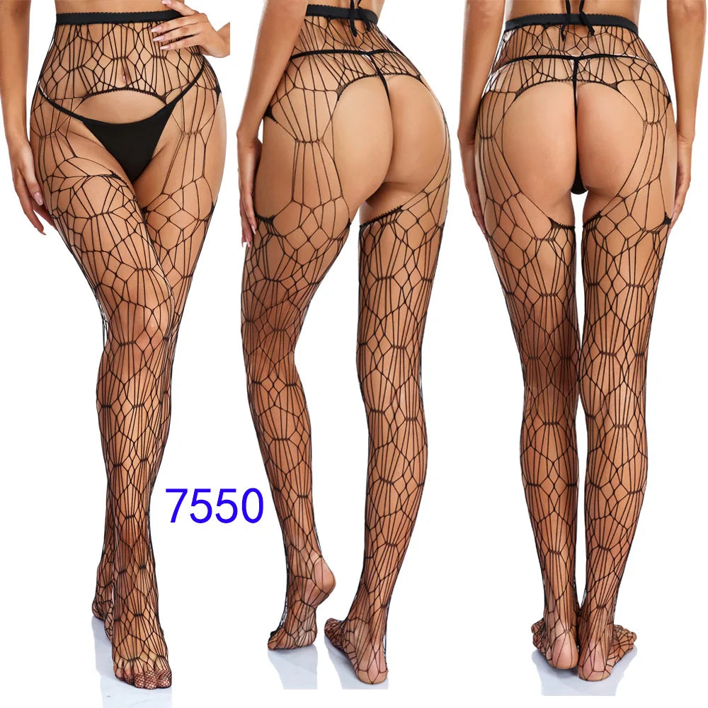 Nylon Spider Web Pattern Fishnet Pantyhose