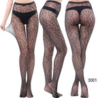 Nylon Spandex Jacquard Patterned Fishnet Pantyhose Tights