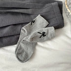 Cotton Bow Detail Crew Socks