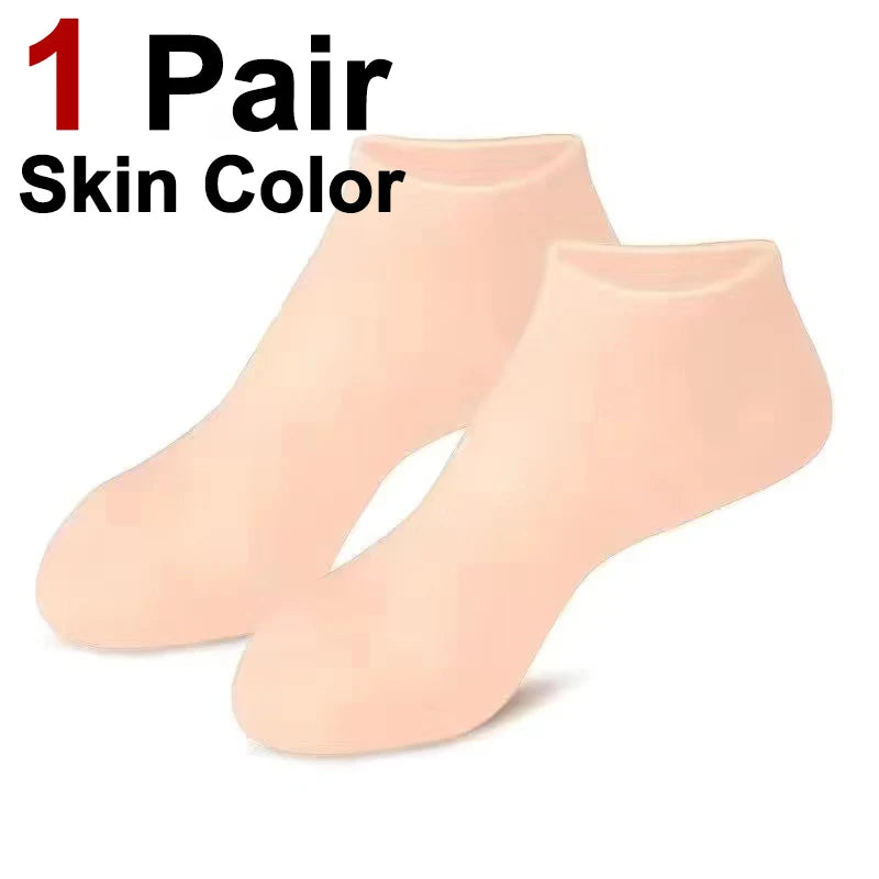 Silicone Moisturizing Socks for Dry Cracked Feet - 10