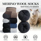 Thick Wool Blend Crew Socks for Winter Warmth