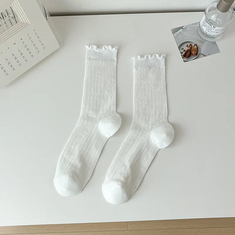Polyester Elastane Casual Mid Tube Socks - 13