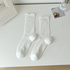 Polyester Elastane Casual Mid Tube Socks