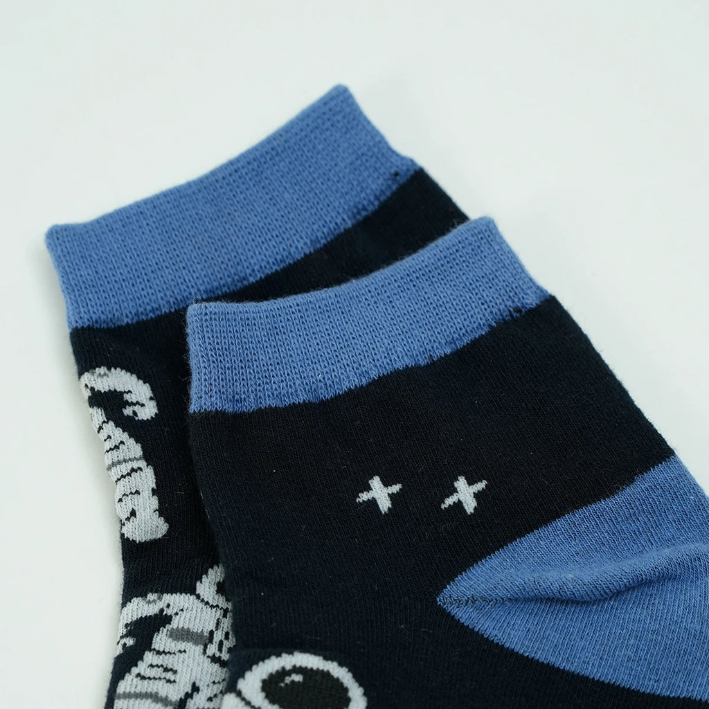 Cotton Blend Astronaut Print Ankle Socks