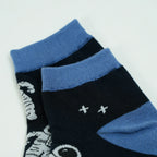 Cotton Blend Astronaut Print Ankle Socks