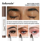 Liquid Eyebrow Pencil Multi Prong Brush Waterproof Makeup Pen