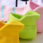 Polyester Elastane Striped Low Cut Sports Ankle Socks