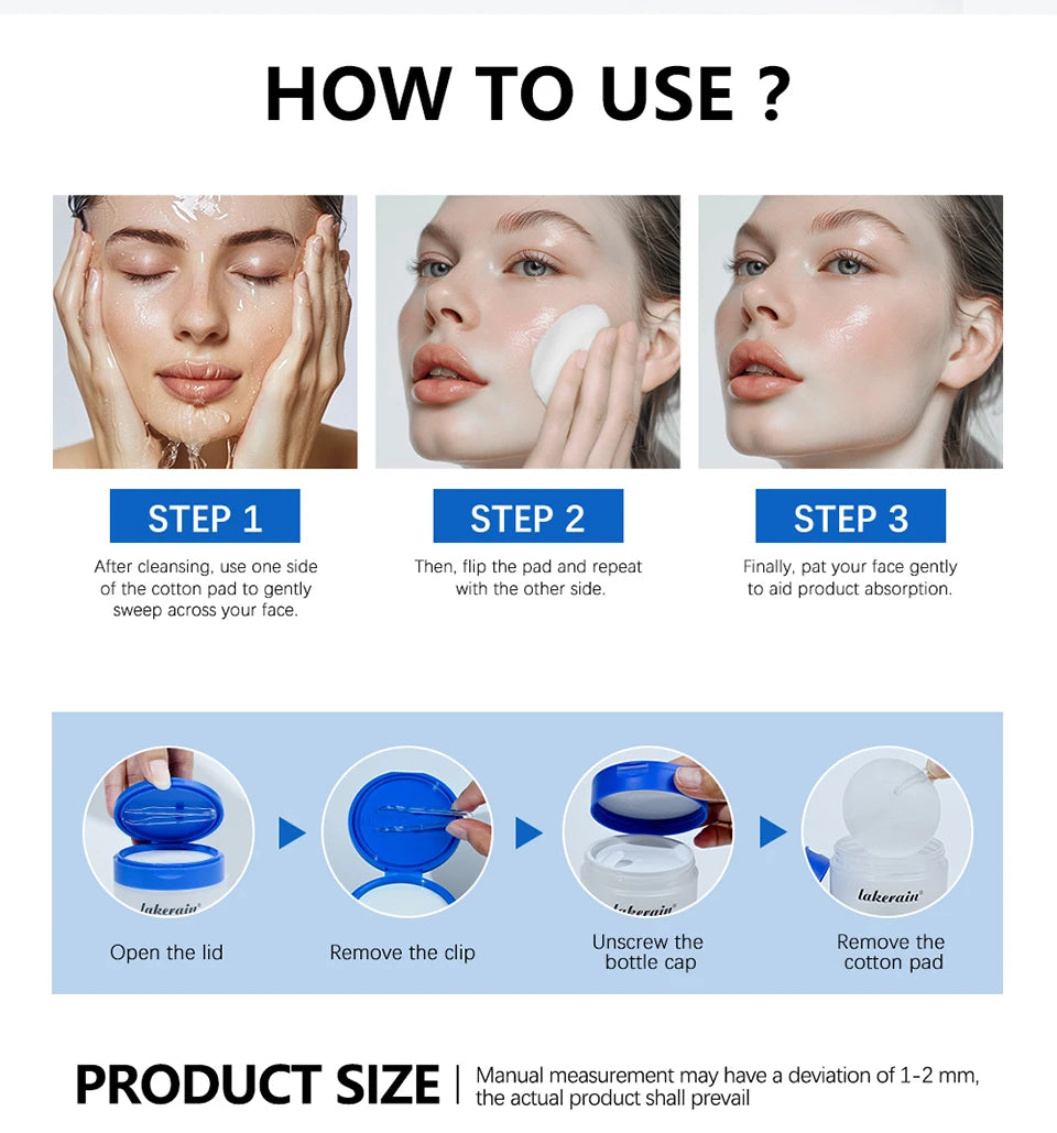 Pore Refining Toner Pads and Peptide Facial Serum Skin Care Set - 14