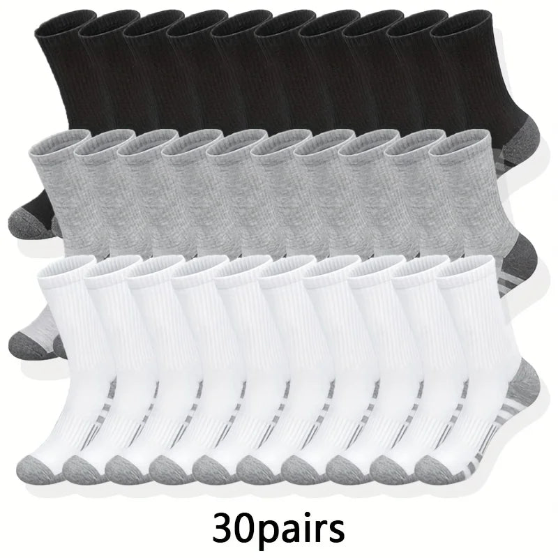 Polyester Elastane Blend Crew Socks - 1