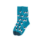 Cotton Blend Cow Pattern Unisex Crew Socks