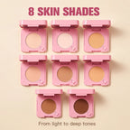 Pressed Powder Face Setting Compact With Integrated Phone Grip