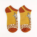 Cotton Giraffe Print Ankle Socks