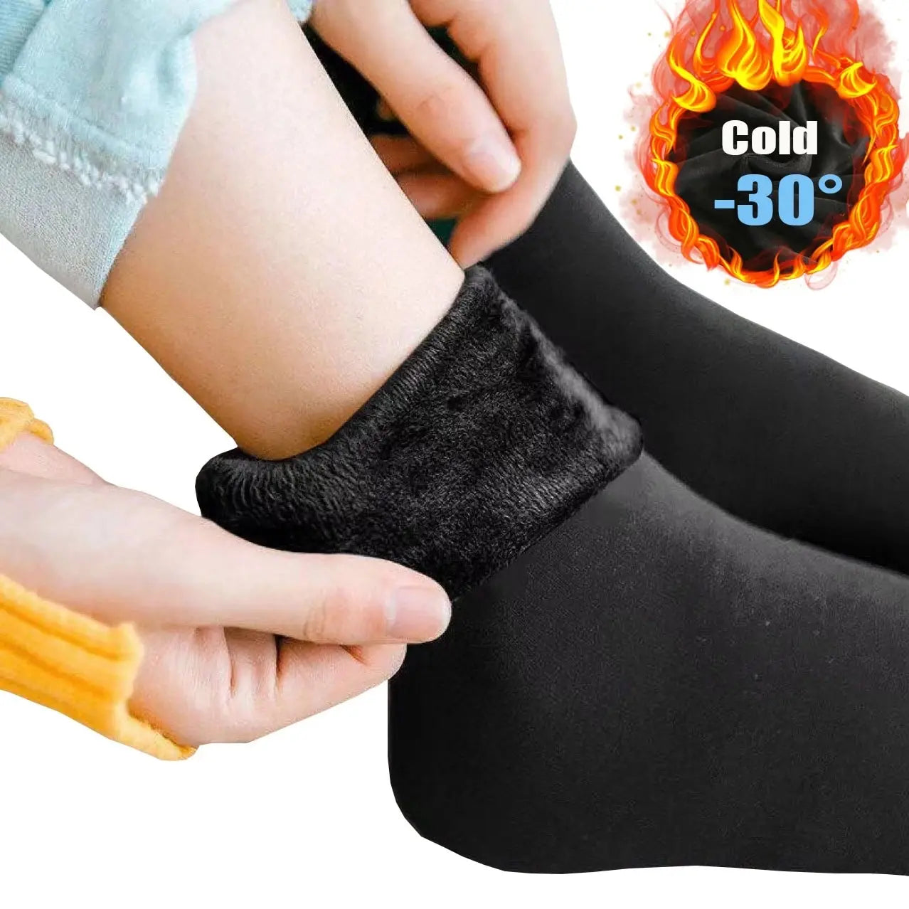 Polyester Fleece Lined Winter Socks - 13
