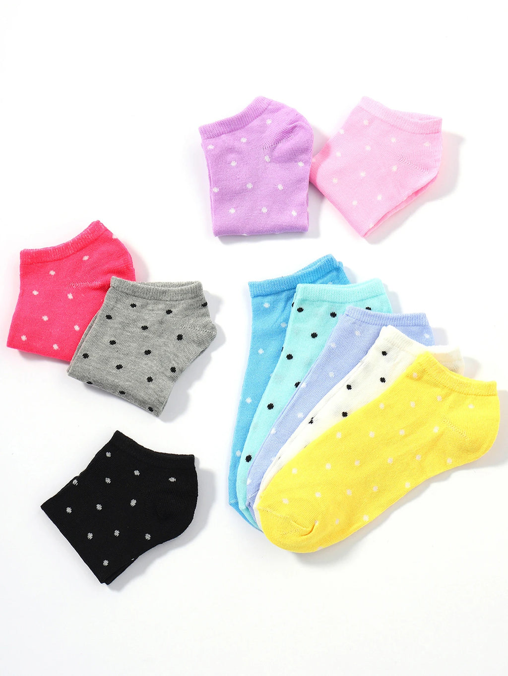 Polyester Elastane Low Cut Casual Ankle Socks Set