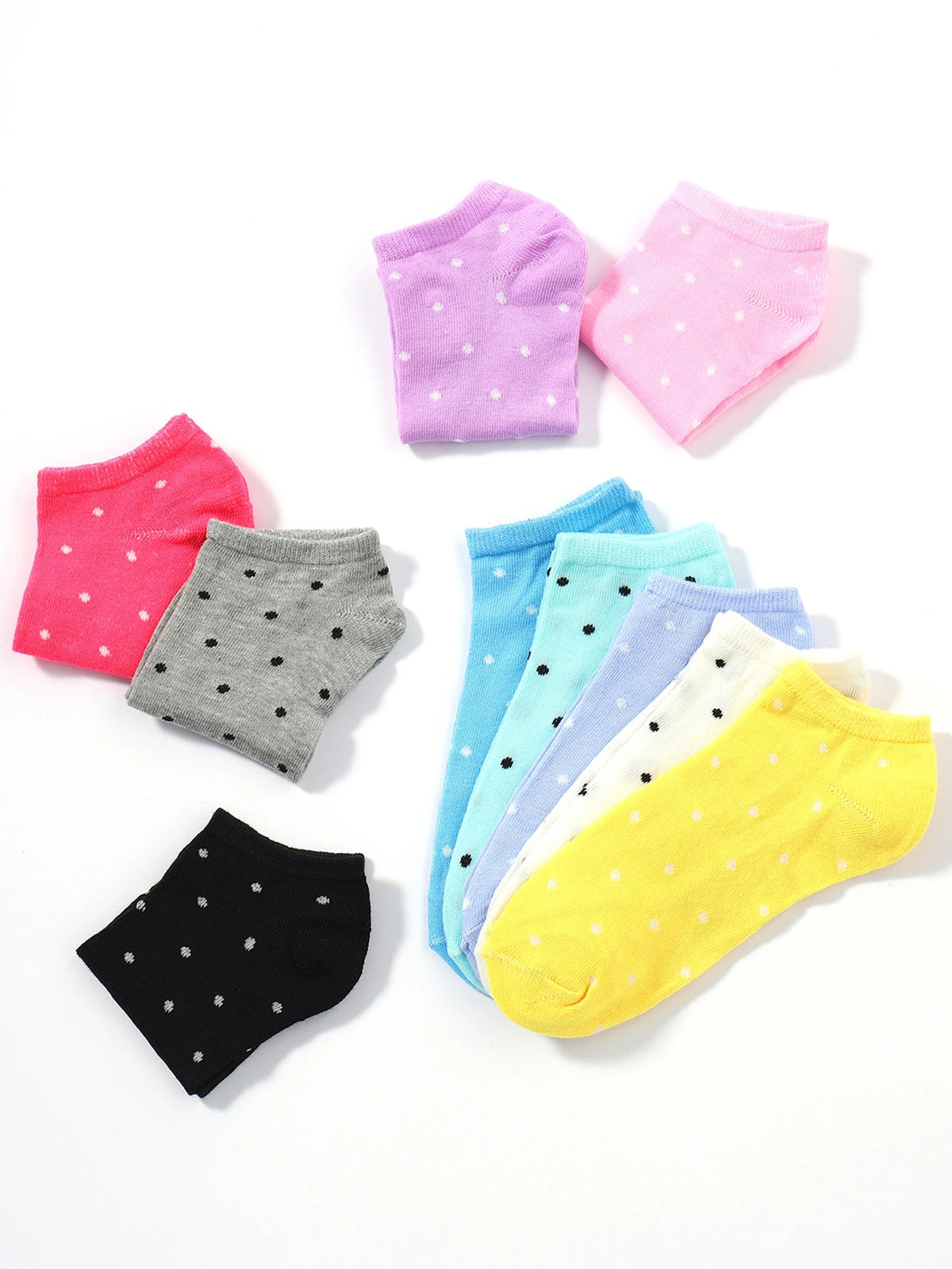 Polyester Elastane Low Cut Casual Ankle Socks Set