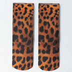 4 Pairs Womens Nylon Elastane Leopard Print Casual Socks